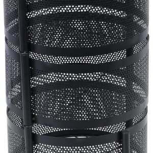 Kitchen Storage Cart. Circular Rotating Basket. Large Storage Rack with 360 Degree Wheels. Fruit Vegetable Metal Wire Shelf with Top Lid for Living Room. Office. Black Black Triple Layer